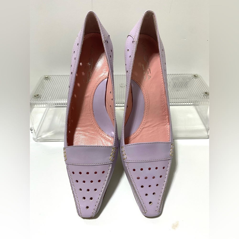 Via Spiga Heels Lavender Leather Size 5